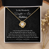 To My Wonderful Daughter In Law Gift, Gift for Daughter In Law, Daughter In Law Wedding Gift, Birthday Gift, Christmas Gifts