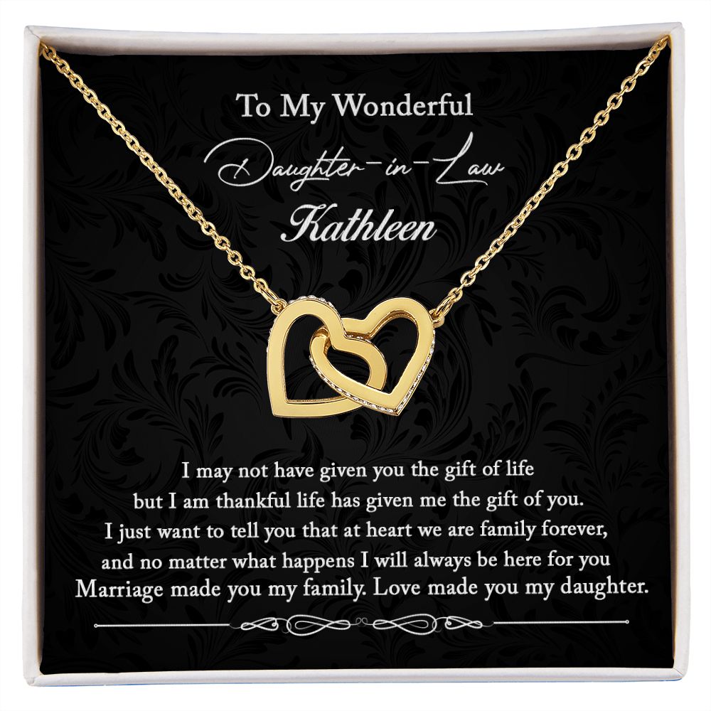 Sentimental Daughter In Law Joint Hearts Necklace