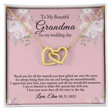 Grandmother of the Bride Gift from the Bride, Grandma of the Bride Gift, Wedding Gift for Grandma, Rehearsal Dinner, Joint Hearts Necklace