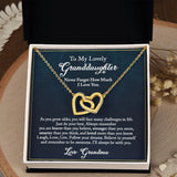 To My Lovely Granddaughter Necklace, Granddaughter Gift from Grandma, Gift from Grandpa, Granddaughter Christmas Gifts, Birthday, Graduation