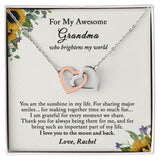 Grandma Necklace, Grandma Gifts from Grandson, Grandma Birthday Gift from Granddaughter, Mother's Day Gifts, Christmas Gifts