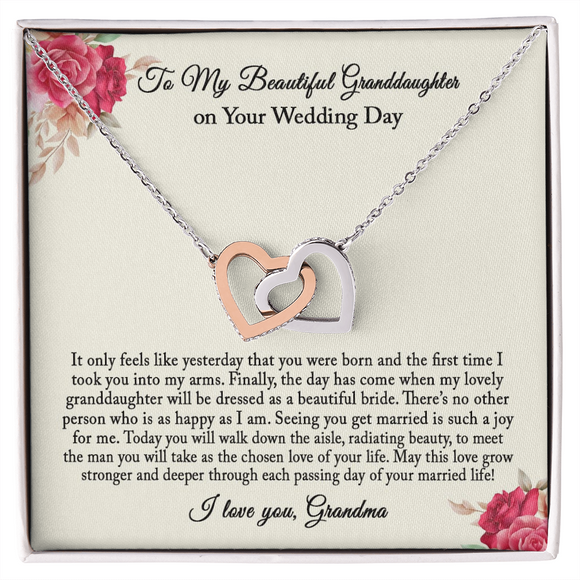 Granddaughter Necklace, Bride Gift from Grandma, Wedding Day Gift for Granddaughter from Grandma, Granddaughter Wedding