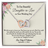 To Our Daughter-In-Law Gift On Wedding Day, Future Daughter In Law Rehearsal Dinner Gift For Bride From Mother & Father In Law