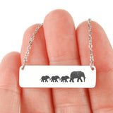 Personalized Mom Gift Necklace, Mother's Day Gift for Mom from Daughter, Mom Gifts from Son - Elephant3