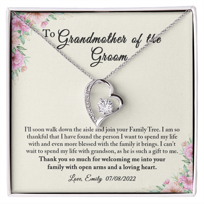 Grandmother of the Groom Gift from Bride, Grandma of the Groom Wedding Gift, Grandmother of the Groom Necklace