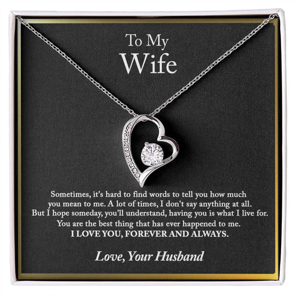 To My Wife Forever Love Necklace, Wife Necklace