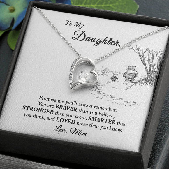 Gift For Daughter From Mom, Daughter Gift From Mom, Daughter Mother Necklace - Forever Hearts