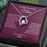 To My Wonderful Mom Necklace, Mom Necklace, Mom Gift from Daughter, Gift from Son