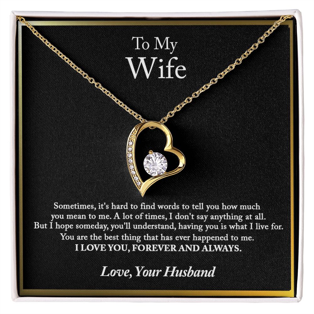 To My Wife Forever Love Necklace, Wife Necklace