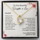 Daughter-In-Law Gift Necklace: Wedding Gift, Jewelry From Mother-In Law & Father In Law