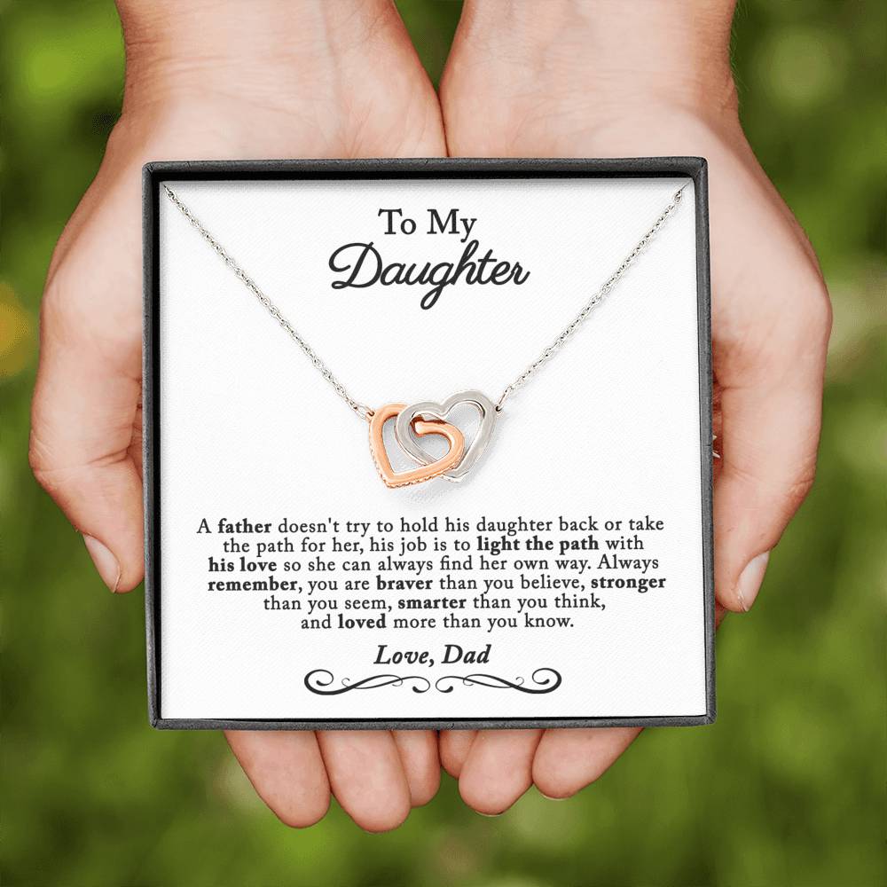 Gift For Daughter from Dad, Daughter Father Necklace, Daughter Gift from Dad