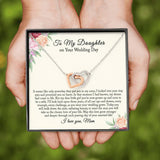 Daughter Wedding Gift from Mom, Bride Gift from Mom, Daughter Wedding Day Necklace, Wedding Gift for Daughter, Gift for Bride from Mother