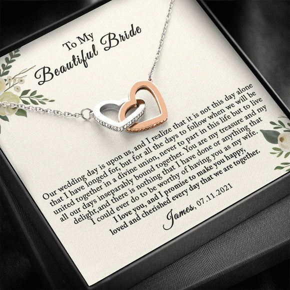Gift for Bride From Groom on Wedding Day, Personalized Gift for Bride, Wedding Gift Bride, Wife Wedding Gift