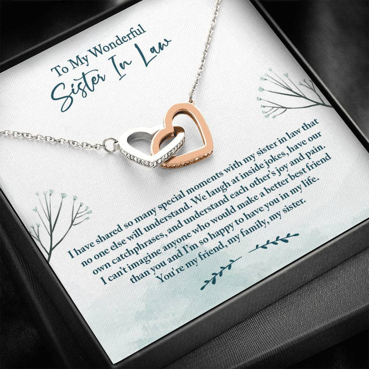 Sister In Law Necklace Sister In Law Birthday Gift Amazing Sister In HeartQ