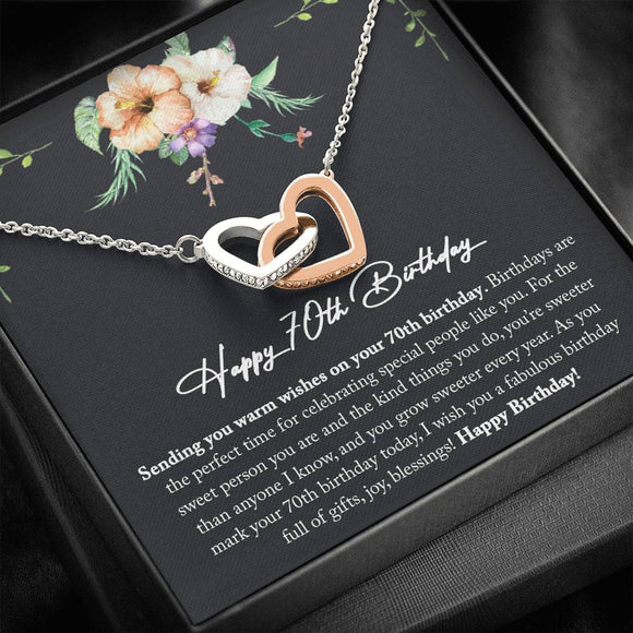 70th Birthday Necklace, 70th Birthday Gift for Mom, 70th Birthday Gift Ideas for Her