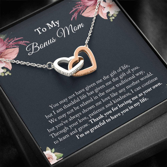 Bonus Mom Gift for Step Mother, Step Mom Gift for Stepmom Necklace,  Step Mom Wedding Gift from Bride