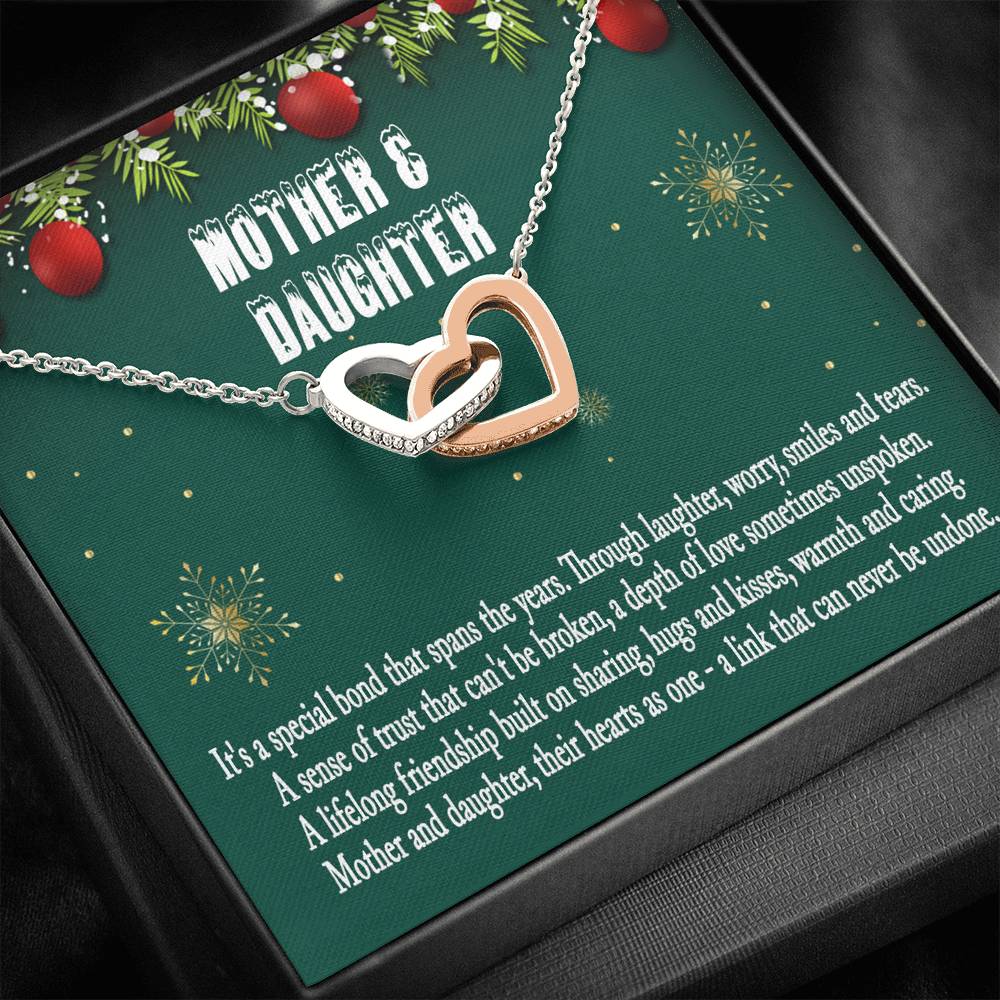 Mother Daughter Christmas Necklace, Mother and Daughter Christmas Necklace, Gifts For Mom, Daughter Gift, Mother Daughter Heart Necklace