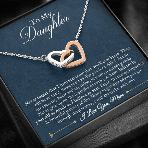 To My Daughter Necklace, Christmas Gift for Daughter from Mom, Daughter Gift from Mom, Daughter Necklace