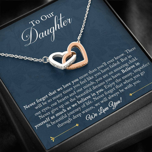To Our Daughter Necklace, Christmas Gift for Daughter from Mom and Dad, Daughter Gift from Mom and Dad, Daughter Necklace