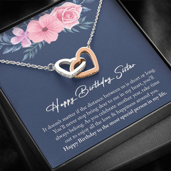 Sister Birthday Gift Necklace, Sister Birthday Jewelry, Sister Necklace, Thoughtful Gifts for Sister Birthday