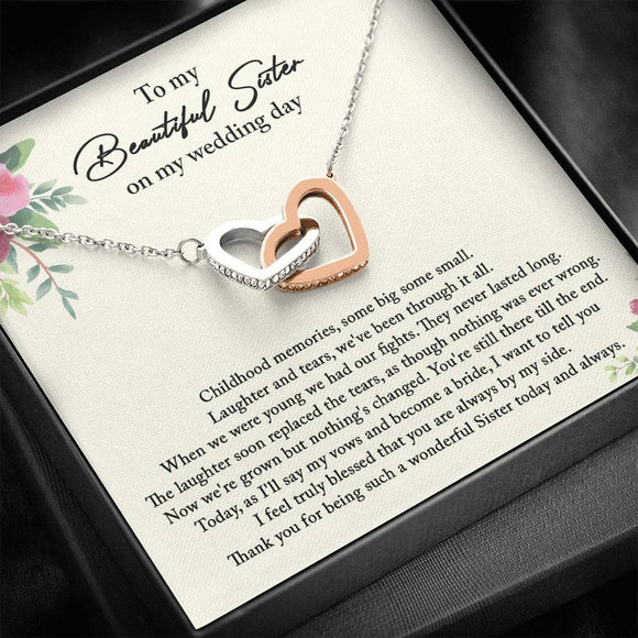 Sister of the Bride Gift Necklace, Sister of the Bride Gift, Sister Wedding Gift
