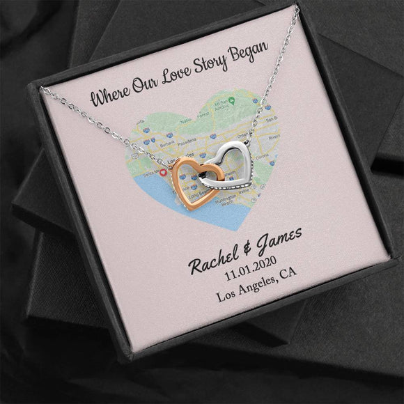 Where Our Love Story Began, 1st Anniversary Gift for Girlfriend, Personalized Anniversary Gift