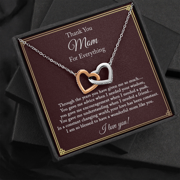 Thank You Mom Necklace, Mother's Day Gift From Daughter, Mom Gift From Son, Mom Necklace, Birthday Gift, Mother's Day Necklace