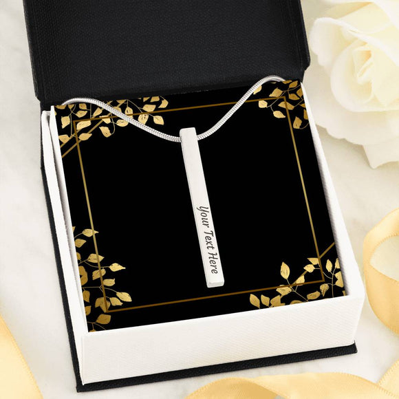 Vertical 2-sided Bar Necklace