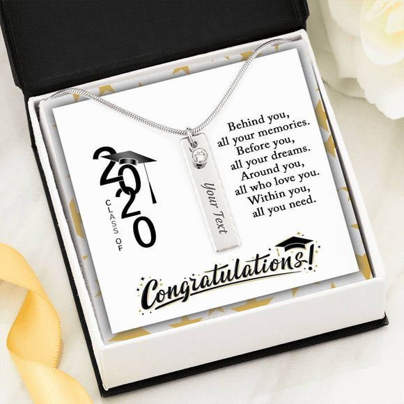 Graduation Gift Necklace for Class of 2020 - Birthstone Necklace
