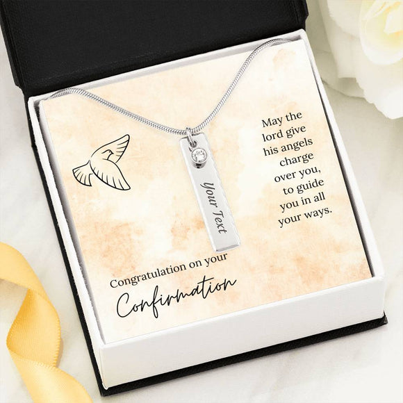 Confirmation Necklace, Christian Gift Necklace,  Baptism Gift, First Communion