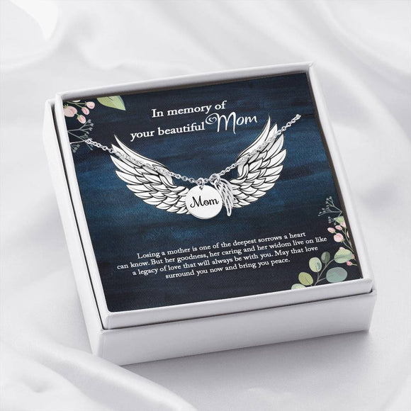 Mom Memorial Necklace, Loss of Mom, Mom In Heaven, Bereavement Gift