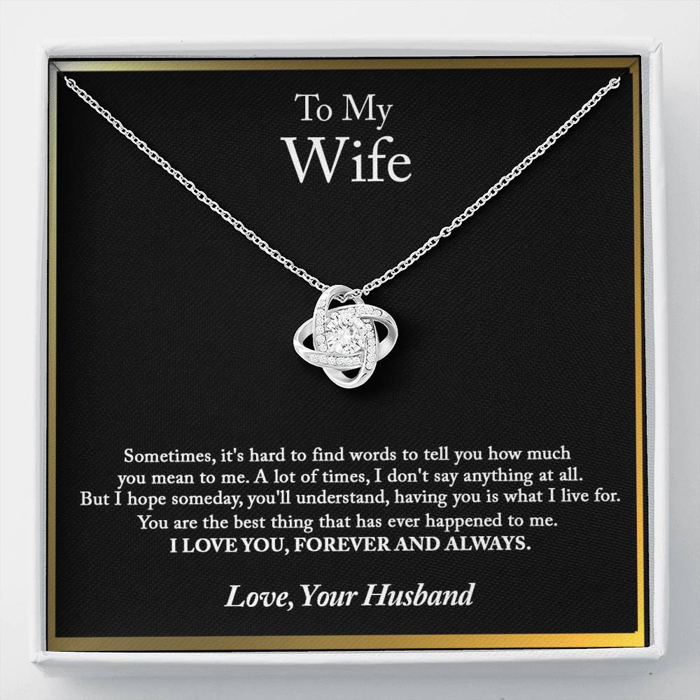 To My Wife Necklace, Anniversary Gift For Wife, Wife Birthday Gift, Wi – HeartQ