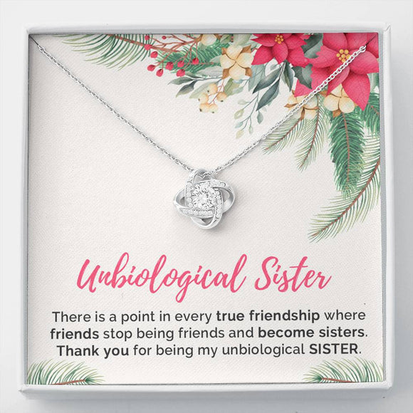 Unbiological Sister Necklace, Soul Sister Gift, Unbiological Sister Gift