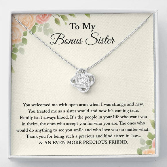 Bonus Sister Gift, Sister In Law Gift, Sister of the Groom, Wedding (Love Knot)