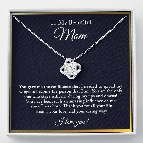 To My Beautiful Mom Necklace, Mom Necklace, Mom Gift from Daughter, Mom Birthday Gift from Son, Mother's Day Gifts, Christmas Gifts