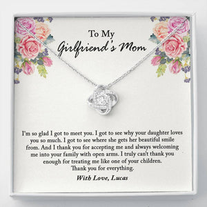 Girlfriend Mom Necklace, Girlfriend Mom's Gift, Gift for Girlfriend's Mother