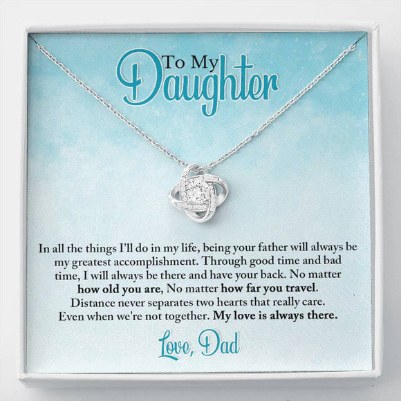 Gift For Daughter From Dad, Daughter Father Necklace