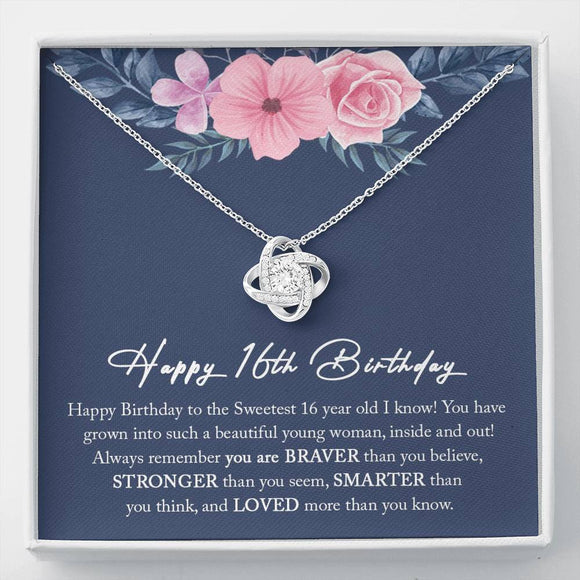 Sweet 16 gift, 16th birthday gift girl necklace