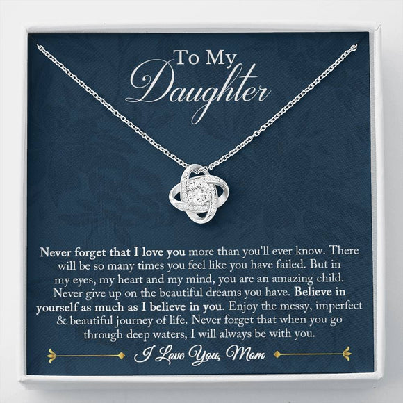 To My Daughter Necklace, Christmas Gift for Daughter from Mom, Daughter Gift from Mom, Daughter Necklace