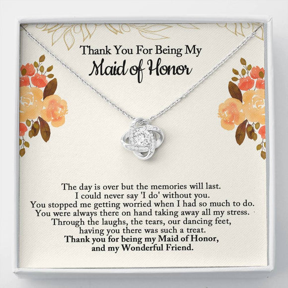Maid of Honor Gift, Maid of Honor Necklace, Matron of Honor, Maid of Honor Thank You Gift, Thank You Gift From Bride