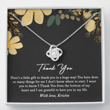 Thank You Gift Necklace: Friendship, Thank You Gift for Her, Love Knot