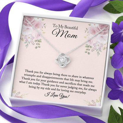 To My Beautiful Mom Necklace, Mother's Day Gift From Daughter, Mom Gift From Son, Mom Necklace, Birthday Gift, Mother's Day Necklace
