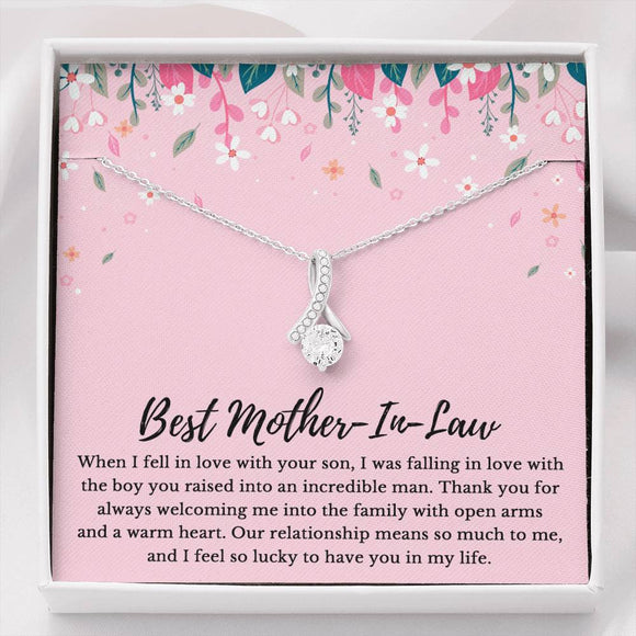 Mother-In-Law Necklace: Mother's Day Gift for Mother In Law, Mother-In-Law, Mother-In-Law Birthday Gift, To My Mother-In-Law Card