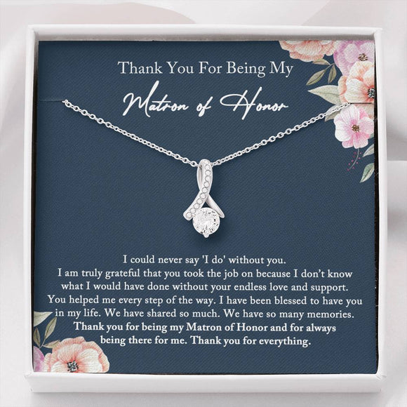 Matron of Honor Thank You Gift from Bride, Matron of Honor Gift Necklace, Matron of Honor Gift