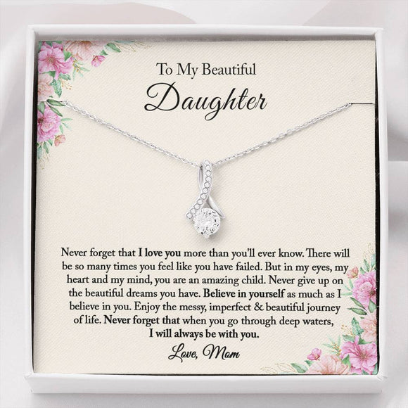 To My Daughter Necklace, Daughter Gift from Mom, Gift for Daughter from Mom, Daughter Mother Gift, Daughter Birthday, Graduation, Christmas Gifts