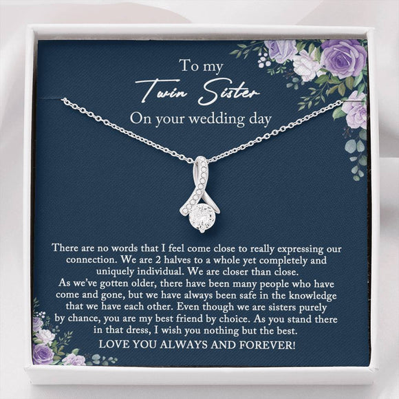 Bride Gift from Sister, Twin Sister Wedding Gift from Twin Sister, Sister Wedding Gift from Twin Sister