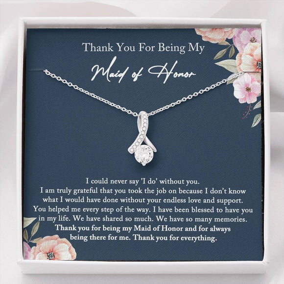 Maid of Honor Thank You Gift From Bride, Maid of Honor Gift Necklace, Matron of Honor Gift, Bridesmaid Gift, Thank You Gift From Bride