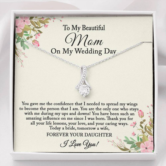 Mom Wedding Gift from Bride, Mother of the Bride Necklace, Mom Gift from Bride, Gift From Daughter, Mom Wedding Day Gift