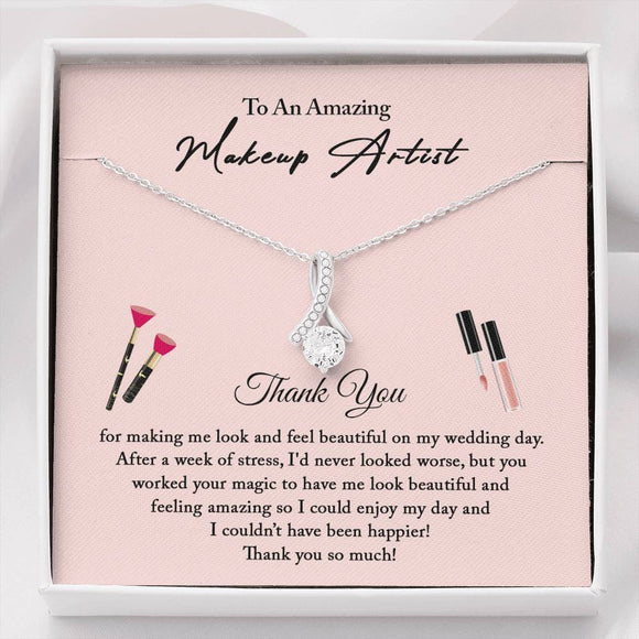 Wedding Makeup Artist Gift, Make up Artist Gift for Makeup Artist, Thank You from Bride, Petite Ribbon