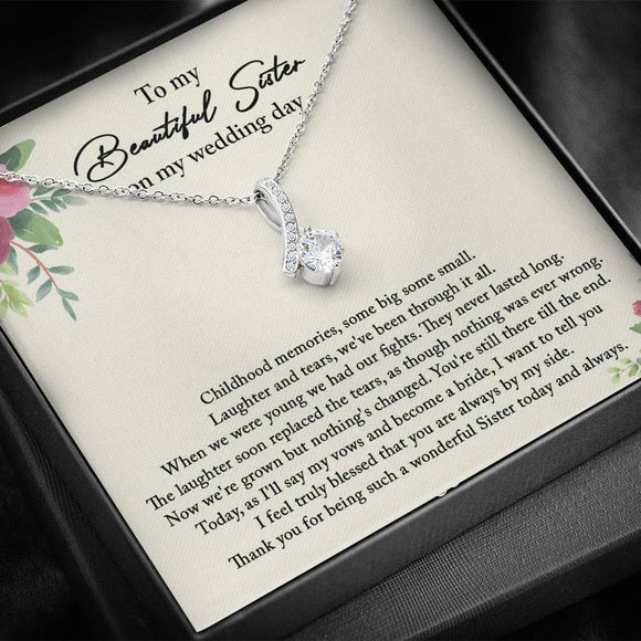 Sister of the Bride Necklace, Sister of the Bride Gift, Sister Wedding Gift
